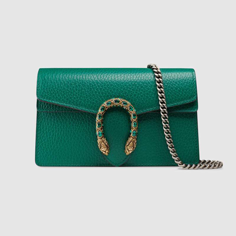 Gucci Dionysus Leather Super Mini Bag Shoulder Bag 476432 Green